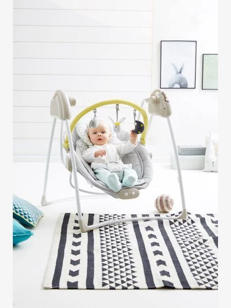 Balancelle Avec Arche De Jeux Babyswing Vertbaudet Gris - Vertbaudet 1 Balancelle Avec Arche De Jeux Babyswing Vertbaudet Gris - Vertbaudet