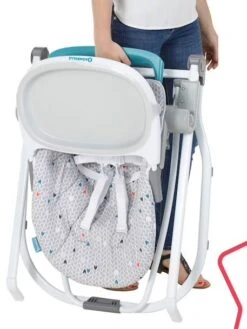 Chaise Haute Compacte BADABULLE Gris/chevrons - Badabulle -vertbaudet Boutique chaise haute compacte badabulle 2