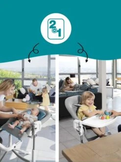 Chaise Haute Slick 2 En 1 BABYMOOV Blanc Bleu Gris - Babymoov 8 Chaise Haute Slick 2 En 1 BABYMOOV Blanc Bleu Gris - Babymoov -vertbaudet Boutique chaise haute slick 2 en 1 babymoov 2