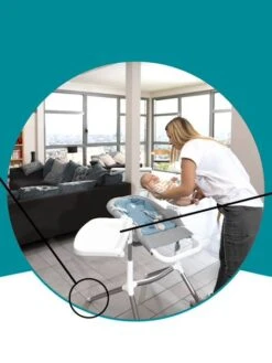 Chaise Haute Slick 2 En 1 BABYMOOV Blanc Bleu Gris - Babymoov 9 Chaise Haute Slick 2 En 1 BABYMOOV Blanc Bleu Gris - Babymoov -vertbaudet Boutique chaise haute slick 2 en 1 babymoov 3