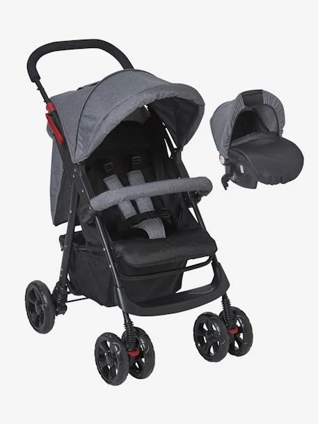 Combiné Duo Babycoque + Poussette Vertbaudet Primacity Noir/gris - Vertbaudet 1 Combiné Duo Babycoque + Poussette Vertbaudet Primacity Noir/gris - Vertbaudet