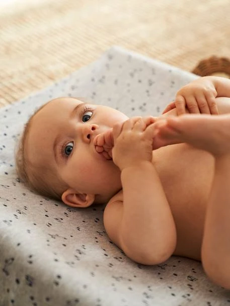 Housse De Matelas à Langer En Coton Ivoire Imprimé - Vertbaudet 2 Housse De Matelas à Langer En Coton Ivoire Imprimé - Vertbaudet – Image 2