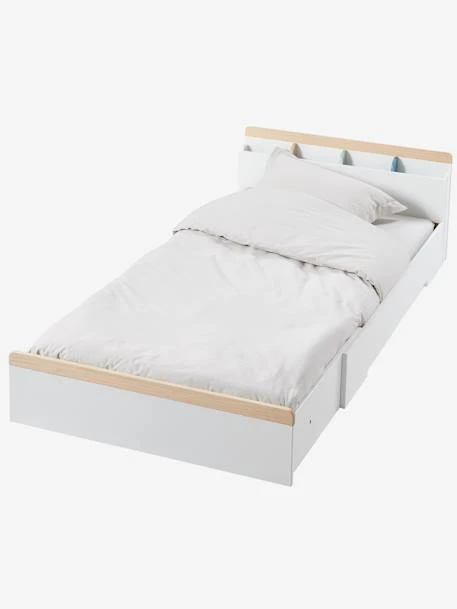 Lit évolutif Enfant LIGNE ABC Blanc - Bois - Vertbaudet 1 Lit évolutif Enfant LIGNE ABC Blanc - Bois - Vertbaudet