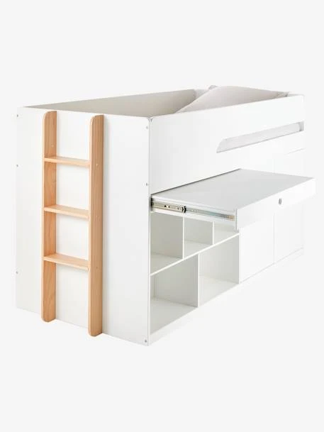 Lit Mi Hauteur Avec Bureau Coulissable Combiné CAMELEO Blanc Mate - Vertbaudet 6 Lit Mi Hauteur Avec Bureau Coulissable Combiné CAMELEO Blanc Mate - Vertbaudet – Image 6