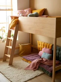 Lit Mi-hauteur LIGNE CONFETTI NATURE Marron - Vertbaudet -vertbaudet Boutique lit mi hauteur ligne confetti nature 4