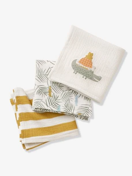 Lot De 3 Langes En Gaze De Coton TREK Oeko-Tex® Multicolore - Vertbaudet 1 Lot De 3 Langes En Gaze De Coton TREK Oeko-Tex® Multicolore - Vertbaudet