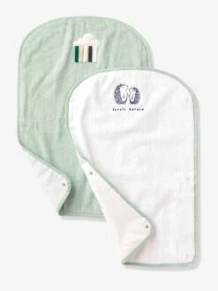 Matelas à Langer Bio Collection LOVELY NATURE Avec Housse + 2 Tapis Blanc/vert - Vertbaudet -vertbaudet Boutique matelas a langer bio collection lovely nature avec housse 2 tapis 3