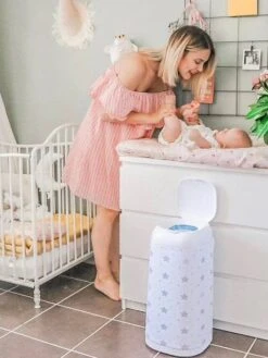 Poubelle à Couches Dress Up ANGELCARE Blanc - Angelcare -vertbaudet Boutique poubelle a couches dress up angelcare 3