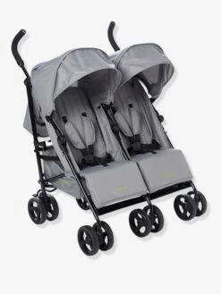 Poussette-canne Double Vertbaudet CityA2 Gris Clair - Vertbaudet