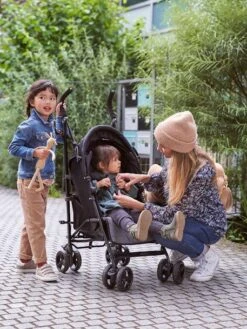 Poussette-canne Multiposition Vertbaudet Facilcity 2 Noir/gris - Vertbaudet -vertbaudet Boutique poussette canne multiposition vertbaudet facilcity 2 4