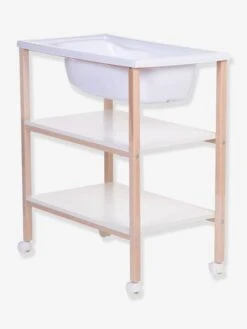 Table à Langer Avec Baignoire Intégrée CHILDHOME Blanc/bois - Childhome -vertbaudet Boutique table a langer avec baignoire integree childhome 4